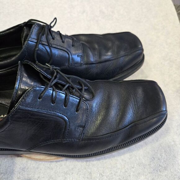 🐢 Bostonian Mens Black Leather Shoes Size 10.5W - Picture 5 of 13